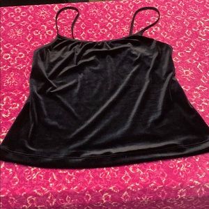 Black velvet camisole